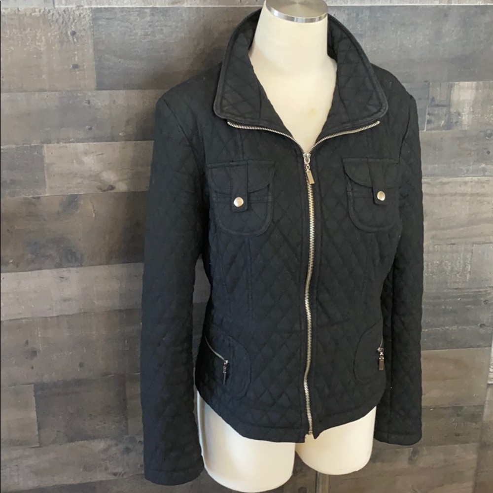 Cute Black Giacca Quilted Coat